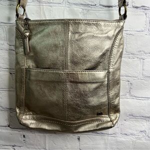 The SAK Lucia Pyrite Metallic Gold Crossbody Purse